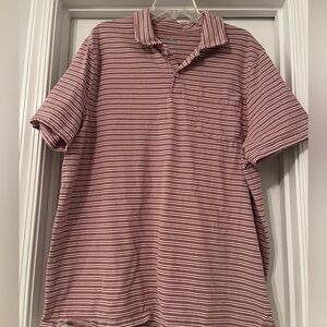 Goodfellow & Co Striped Men's Polo Shirt - size XL brown/white
